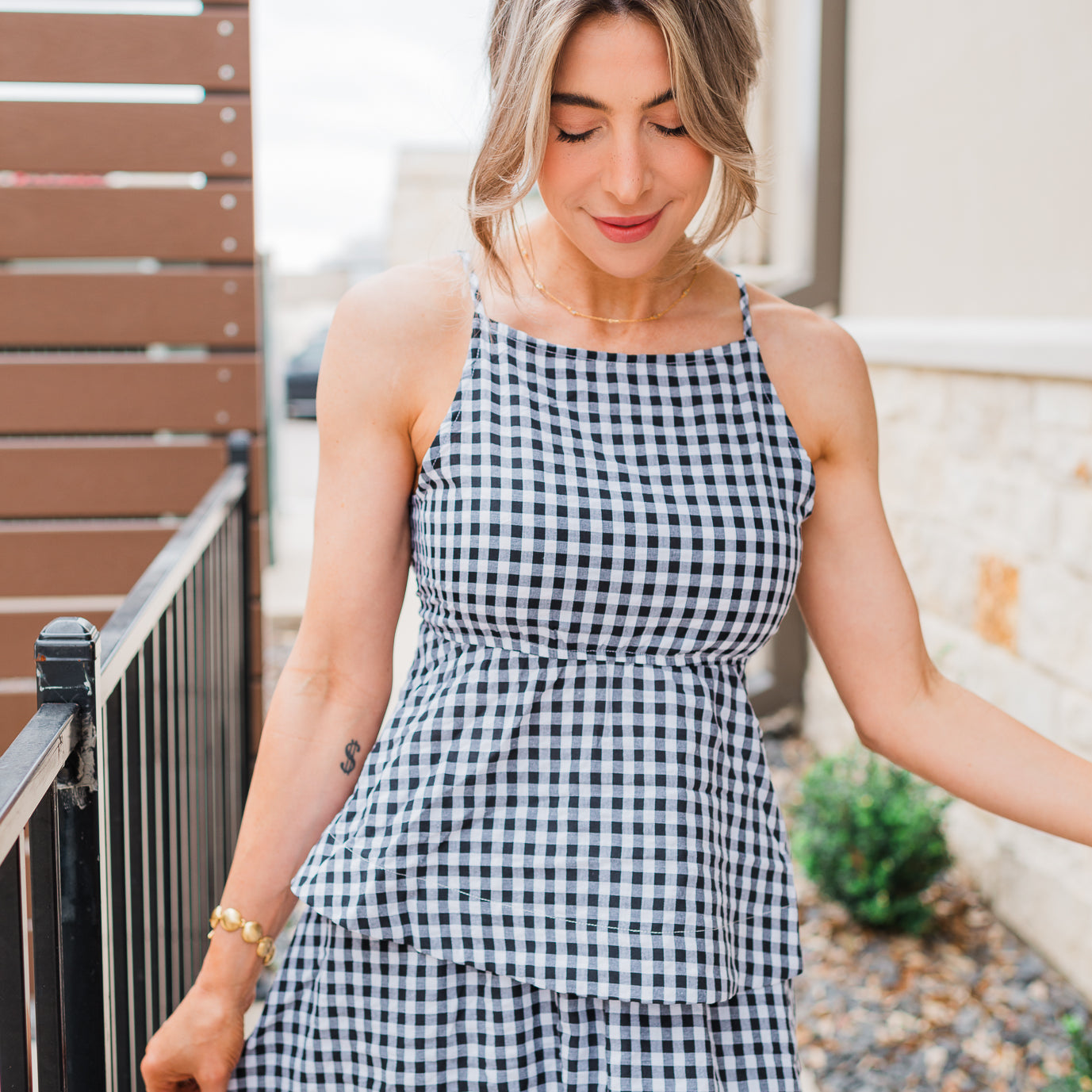 St. Barts Top | Black Gingham