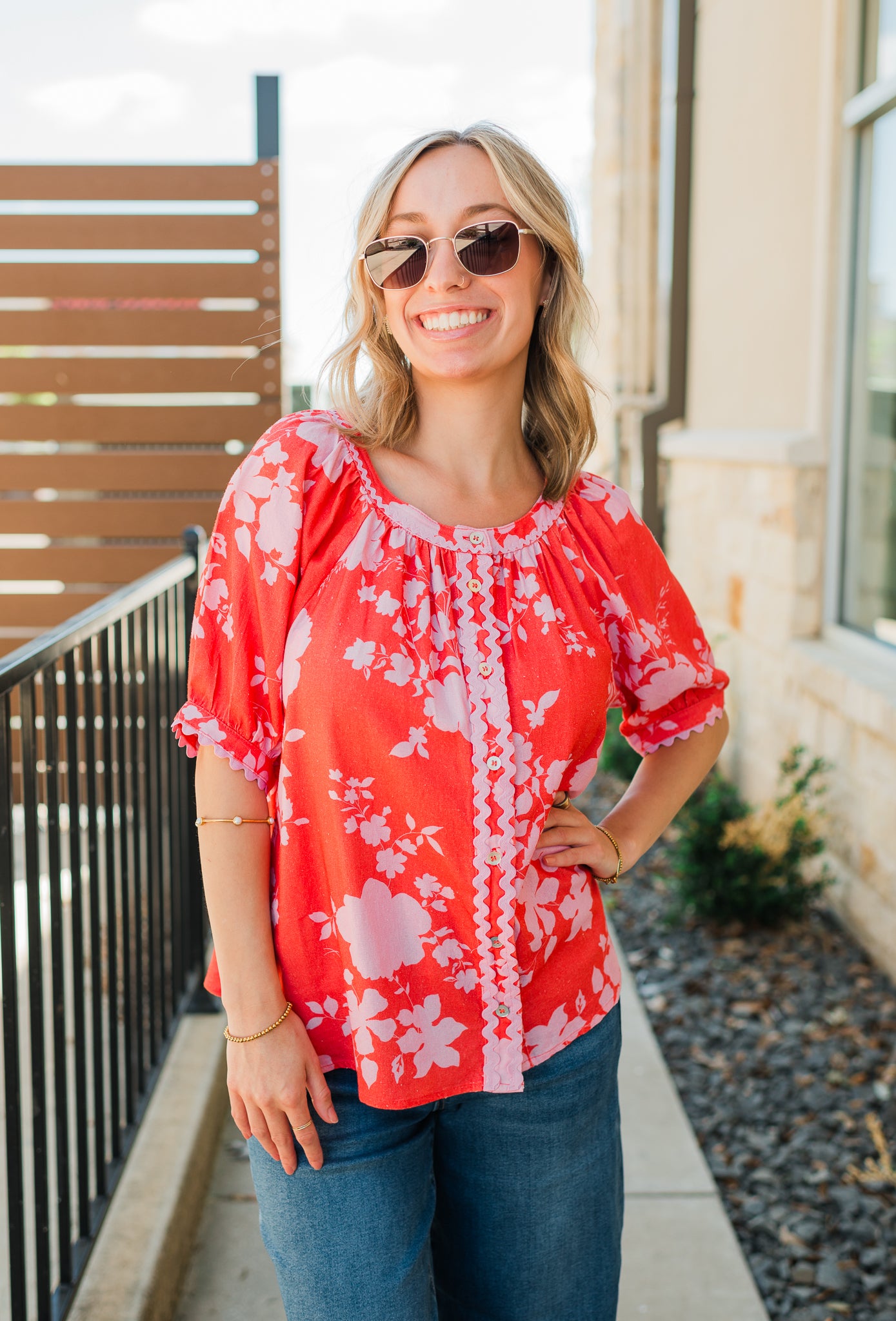 Cabo Top | Red + Pink