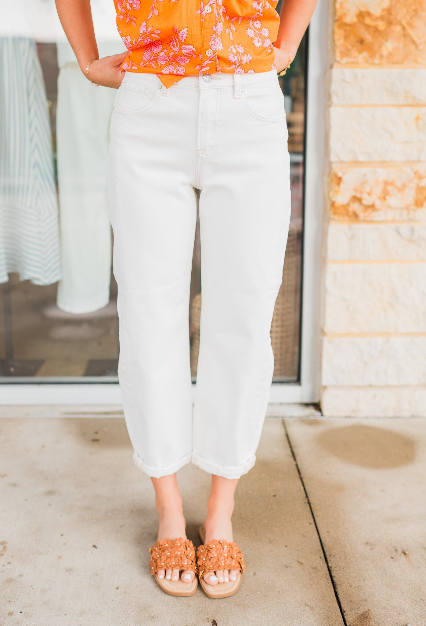 Margot Barrel Jeans | Cream