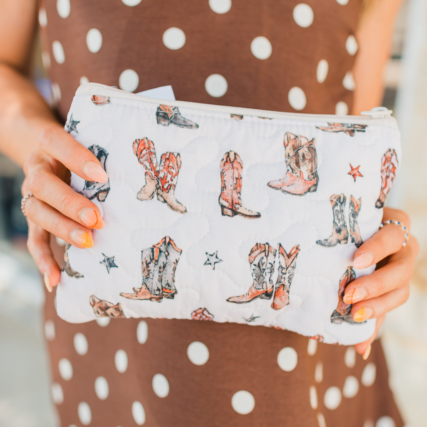 Small Makeup Bag | Thunderbird Boots Linen