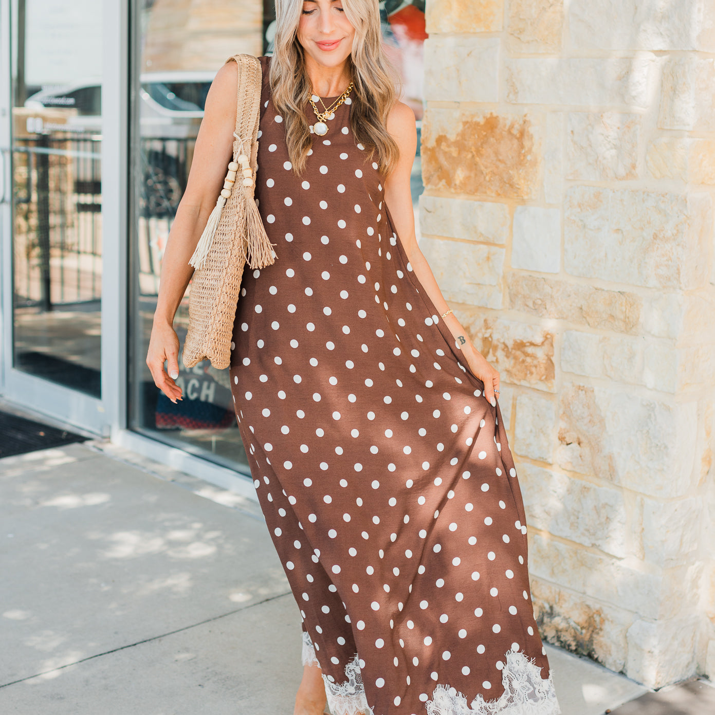 Colette Dress | Polka Dot Espresso