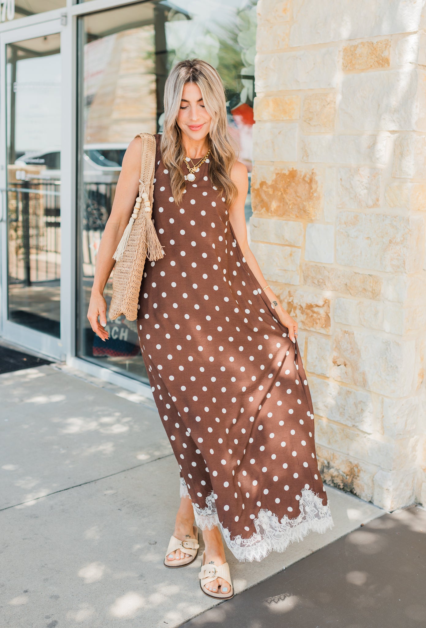Colette Dress | Polka Dot Espresso
