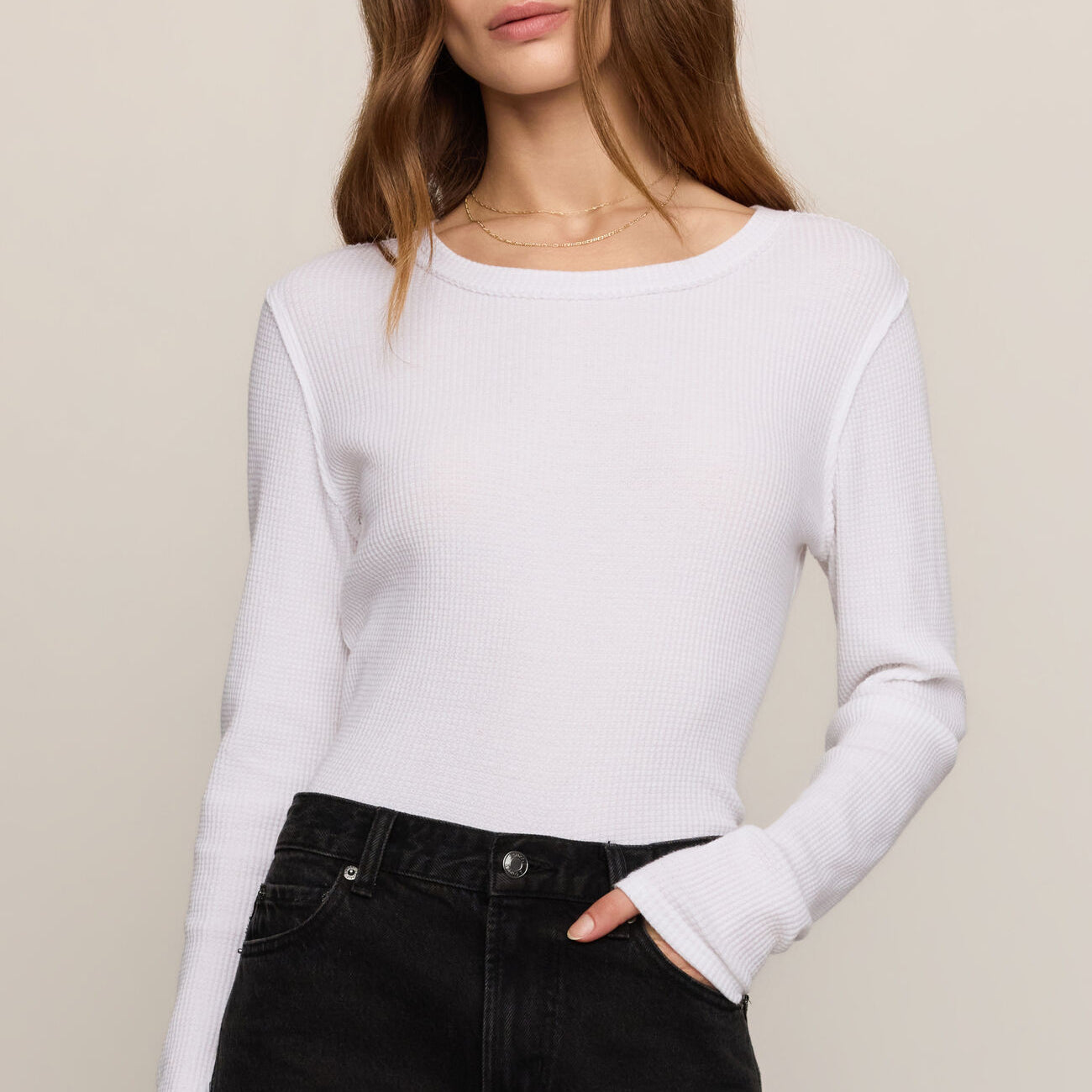 Z Supply | Arlet Thermal Top | White