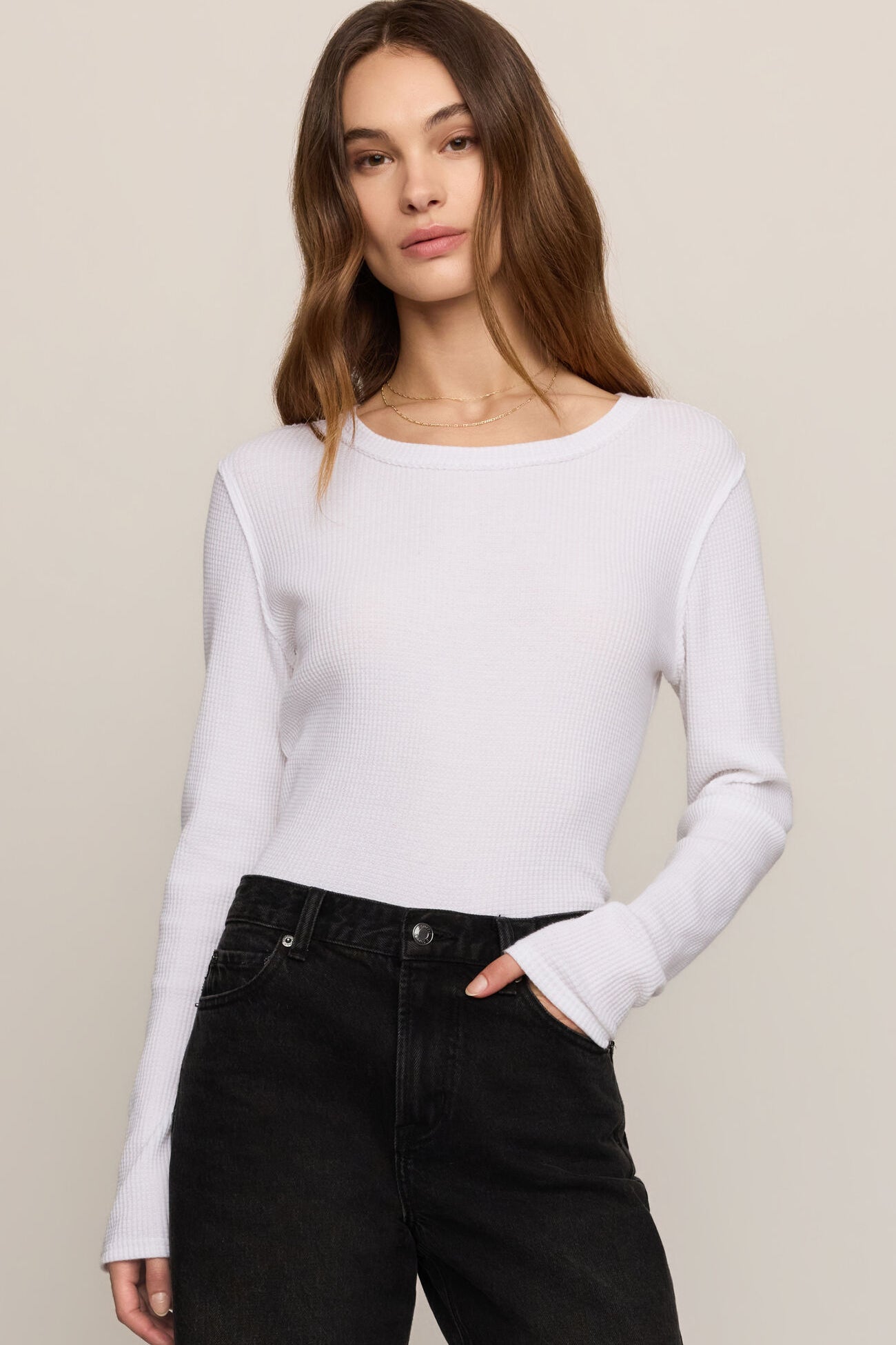 Z Supply | Arlet Thermal Top | White