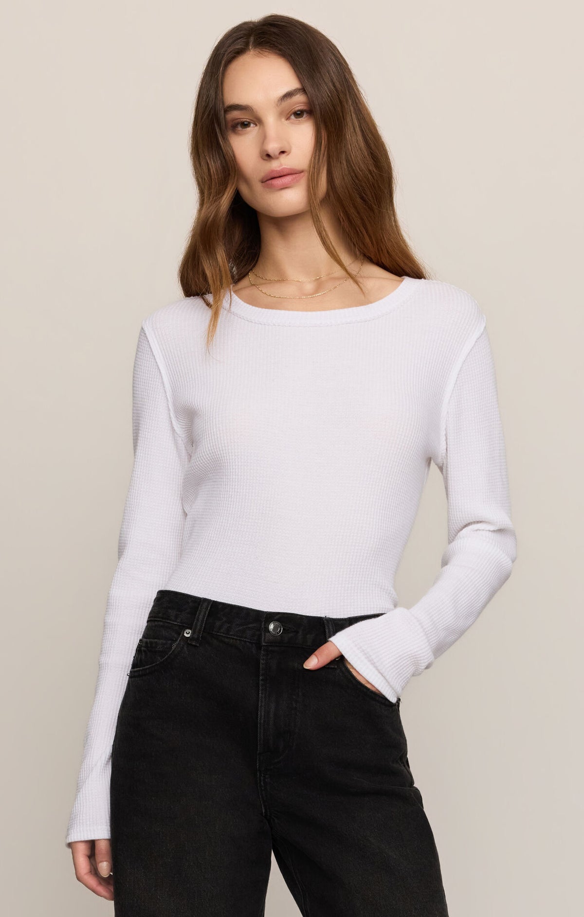 Z Supply | Arlet Thermal Top | White