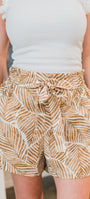 Molly Bracken | Sunset Palm Shorts | Camel