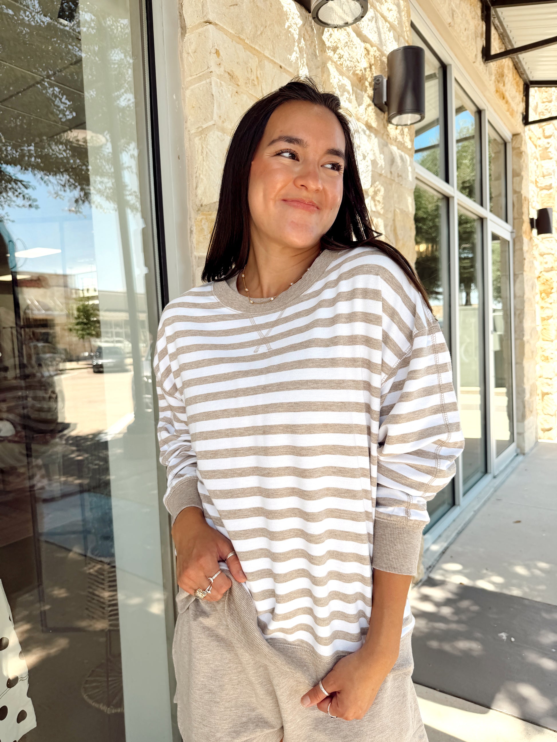 Z Supply | The Everyday Striped Crew | Heather Ash