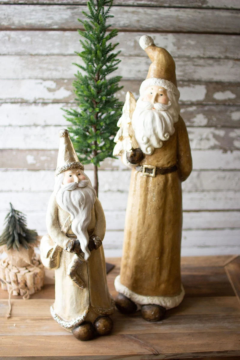 S/2 | Resin Santas