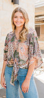 Gigi Top | Mixed Print