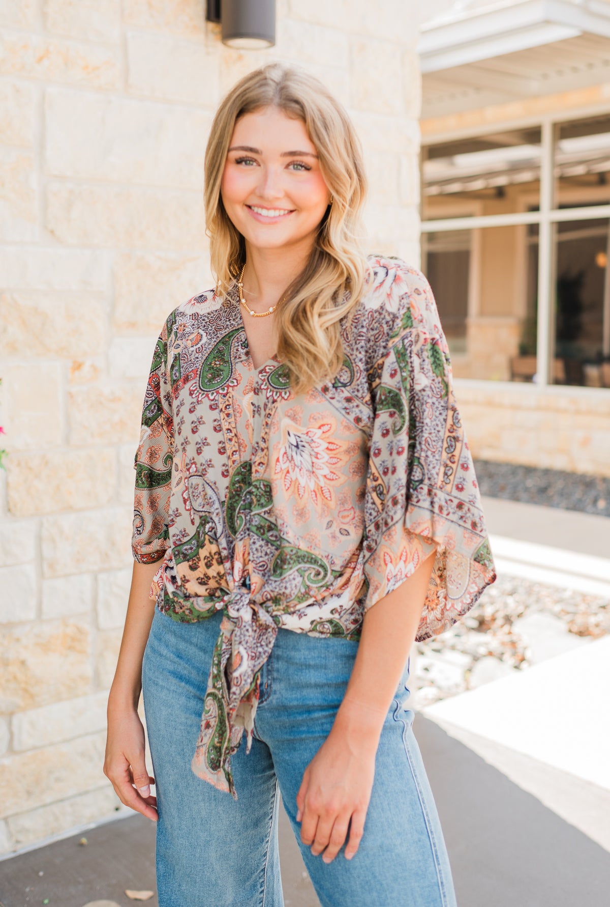 Gigi Top | Mixed Print