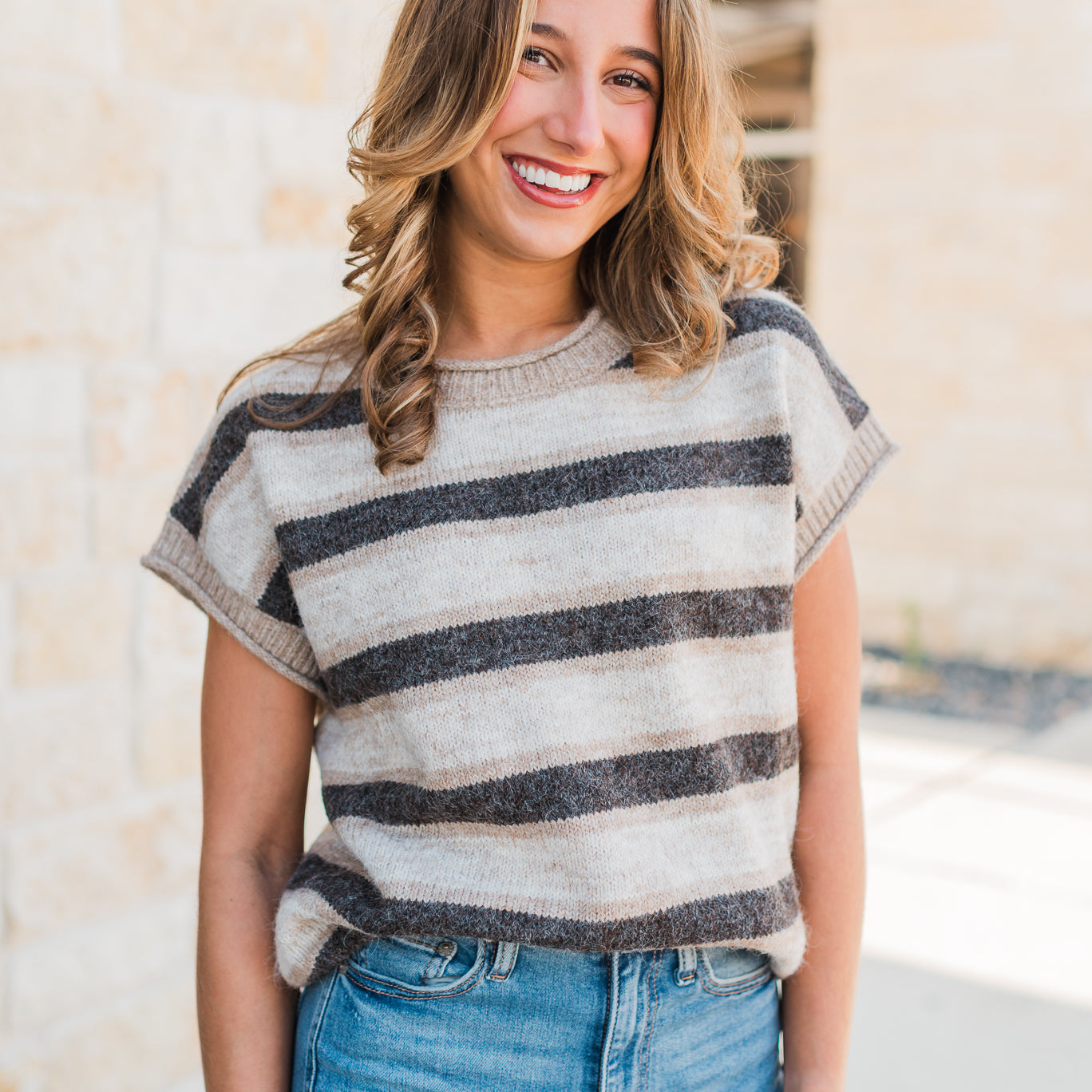 Ellison Sweater | Cocoa Stripe
