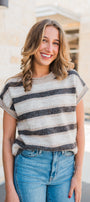 Ellison Sweater | Cocoa Stripe