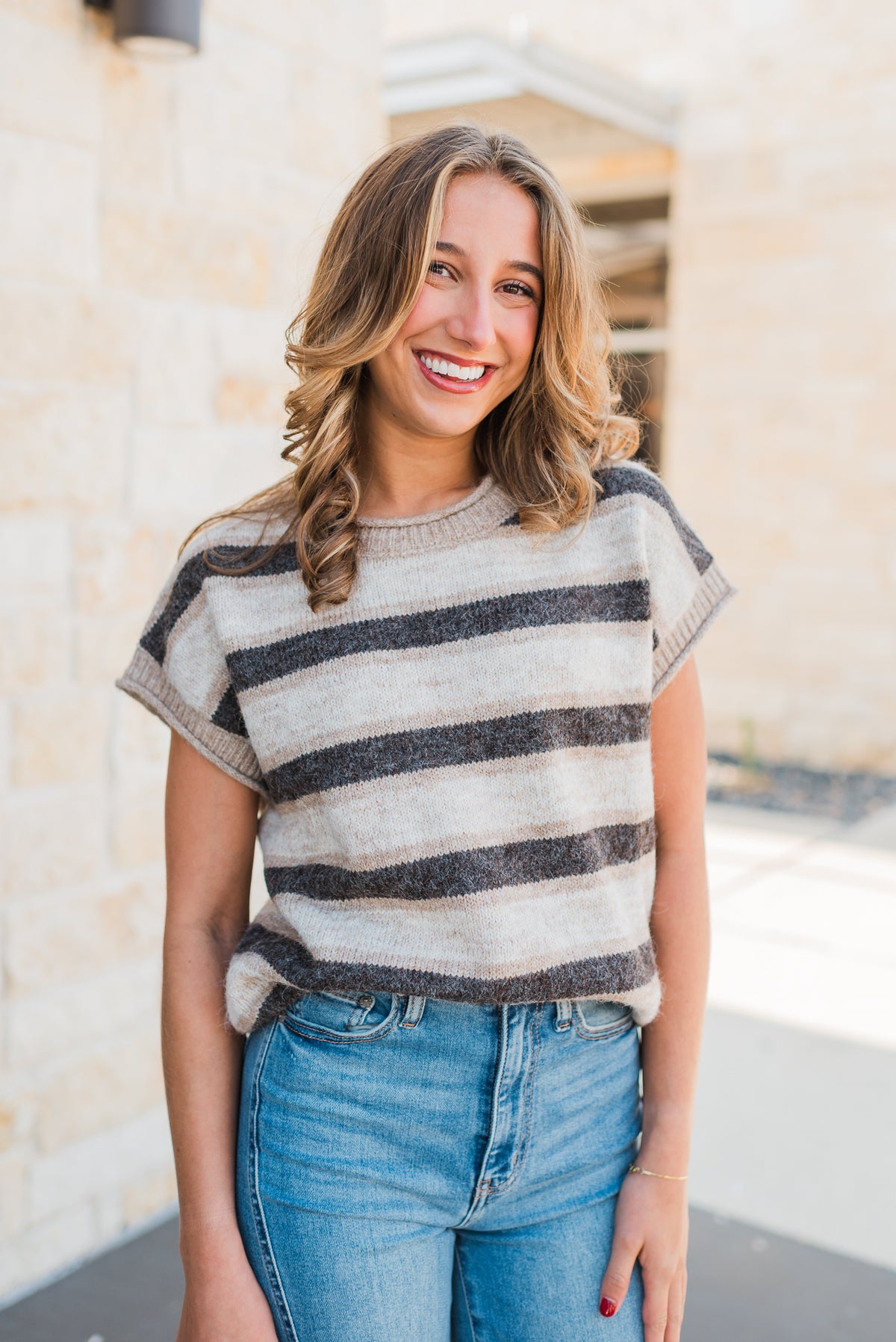 Ellison Sweater | Cocoa Stripe