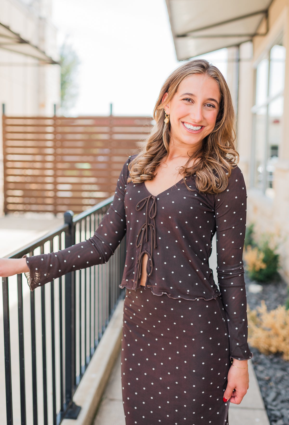 Z Supply | Amara Polka Dot Top | Dark Chocolate