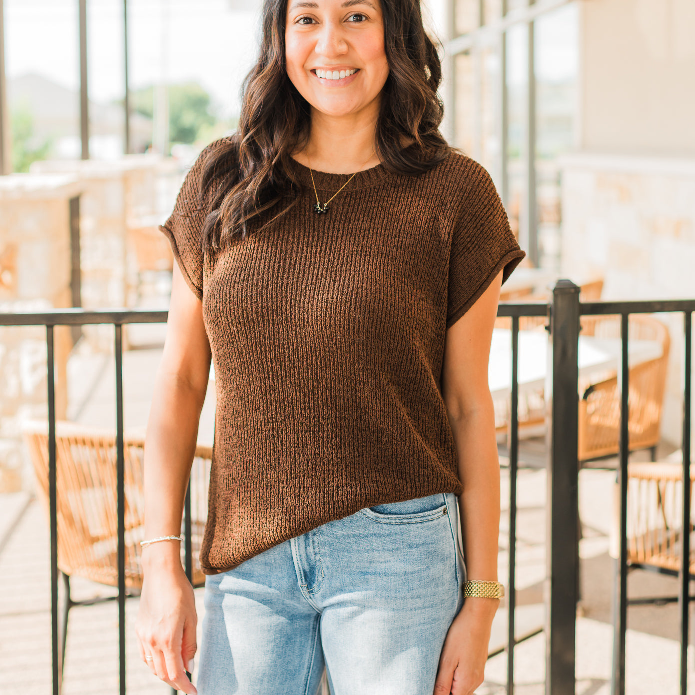 Heidi Knit Top | Chocolate