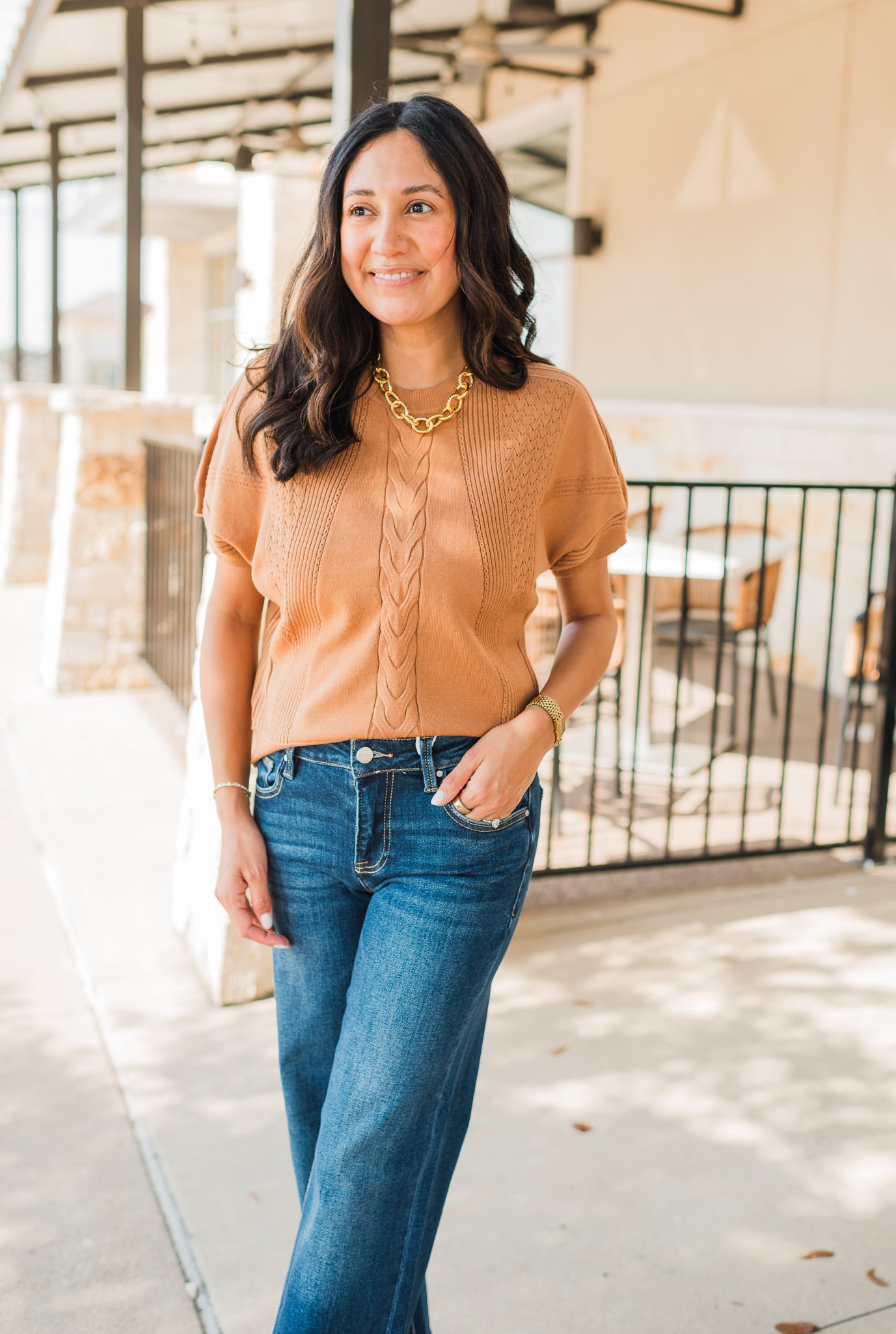 Connor Sweater Top | Camel