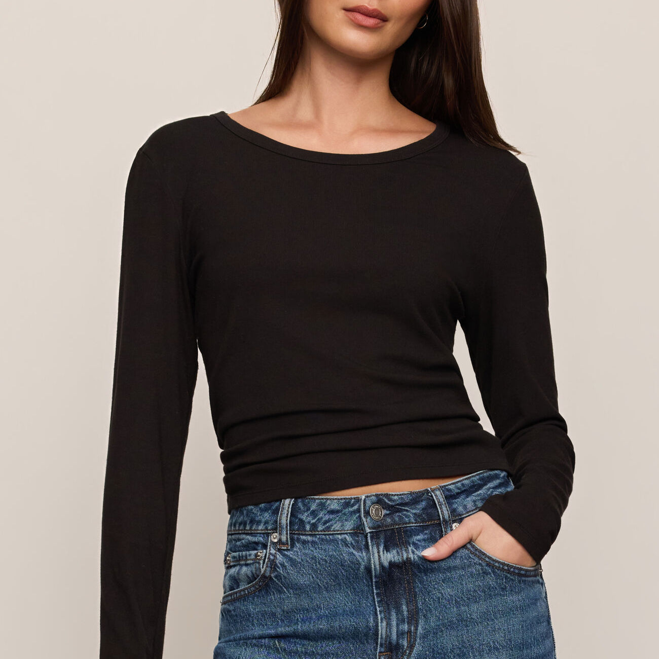 Z Supply | Second Skin Crew LS | Black