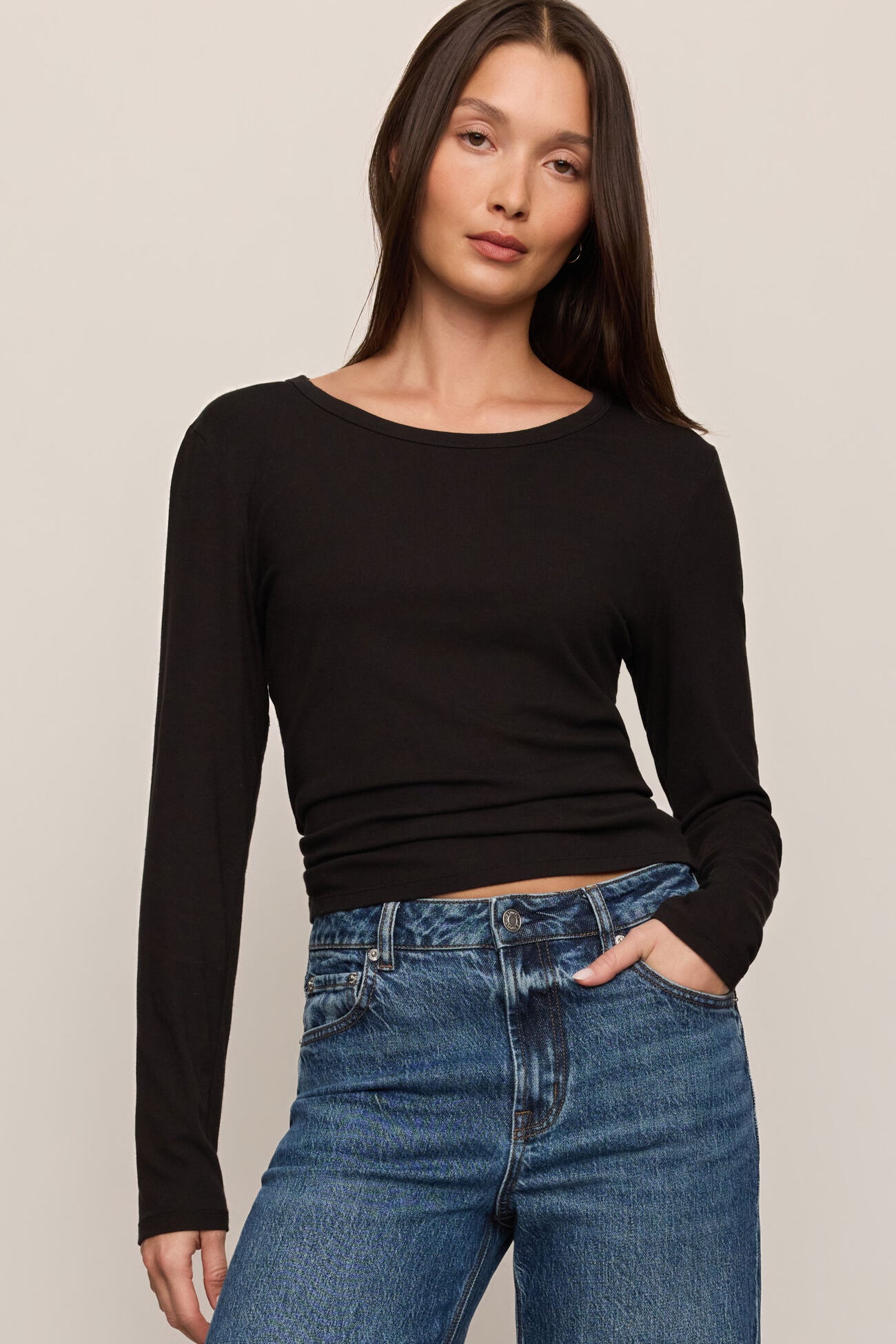 Z Supply | Second Skin Crew LS | Black