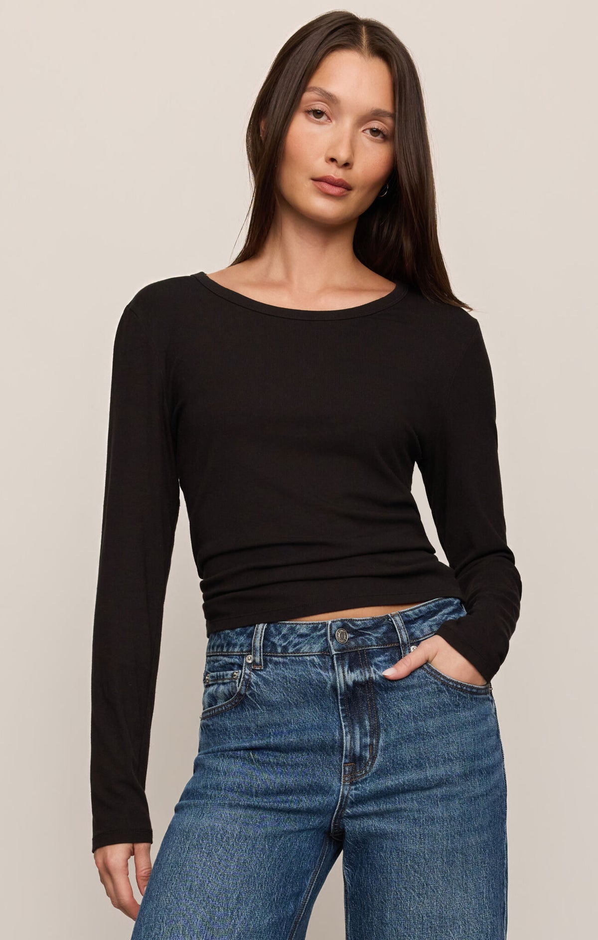Z Supply | Second Skin Crew LS | Black