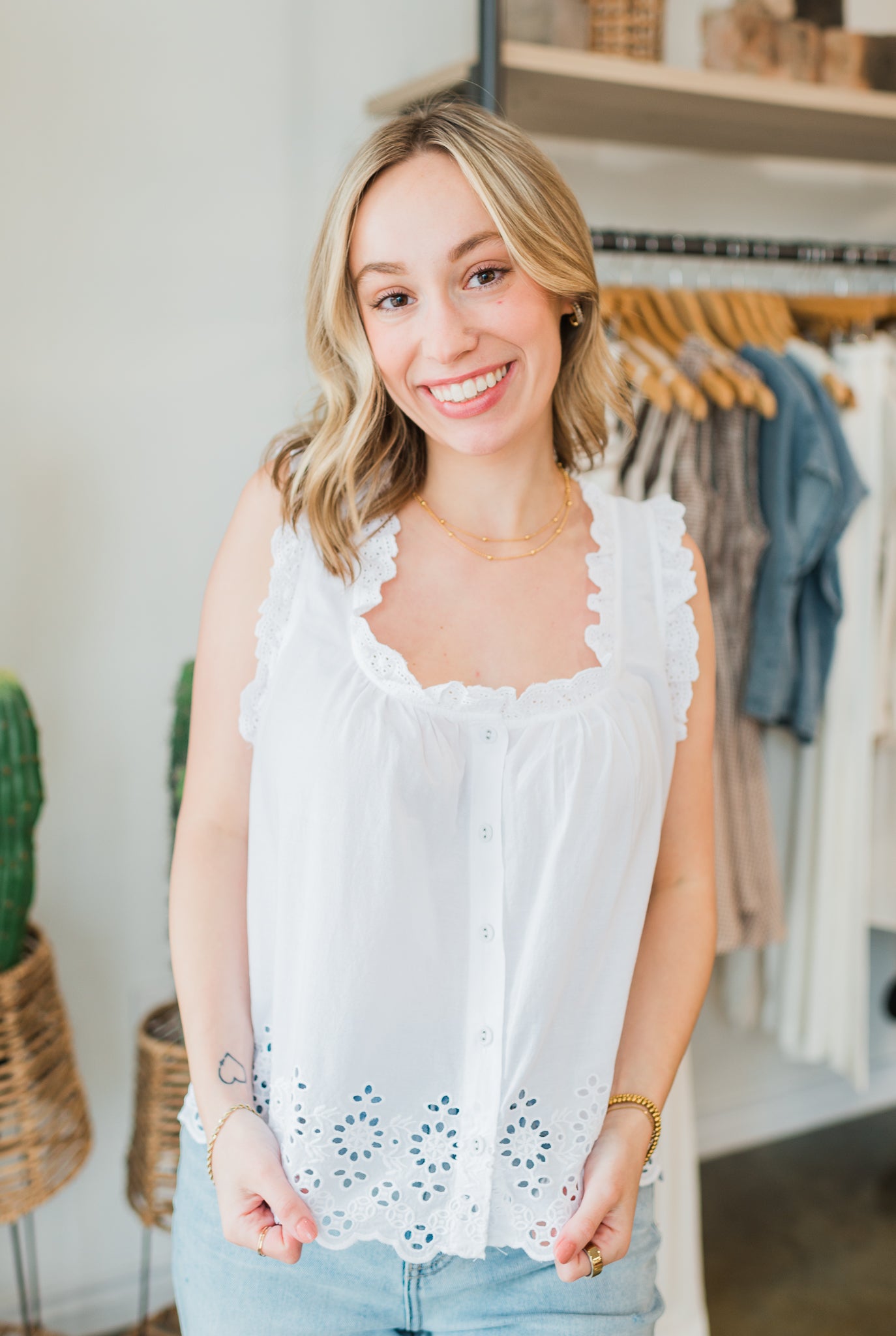 Rosabel Top | Optic White