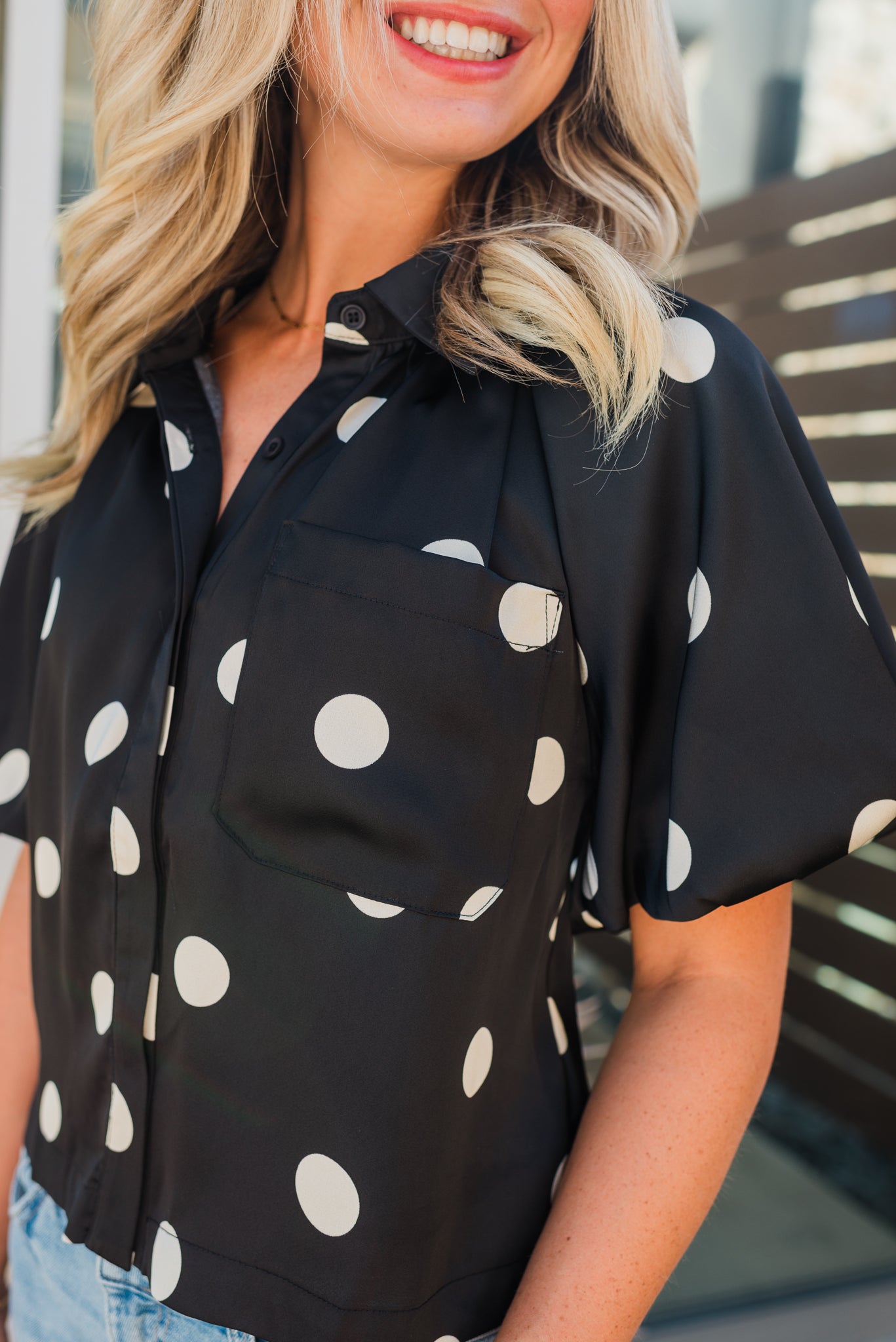 Riley Top | Black Dots