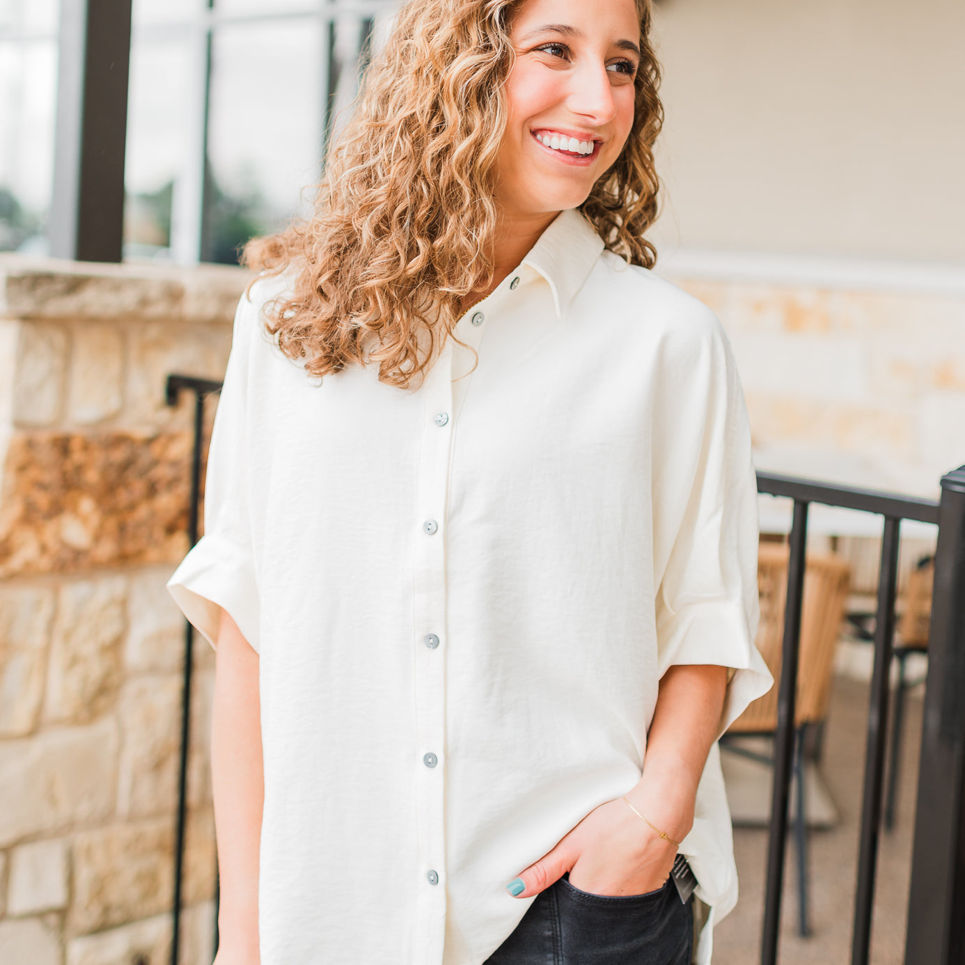 Laine Top | Ecru