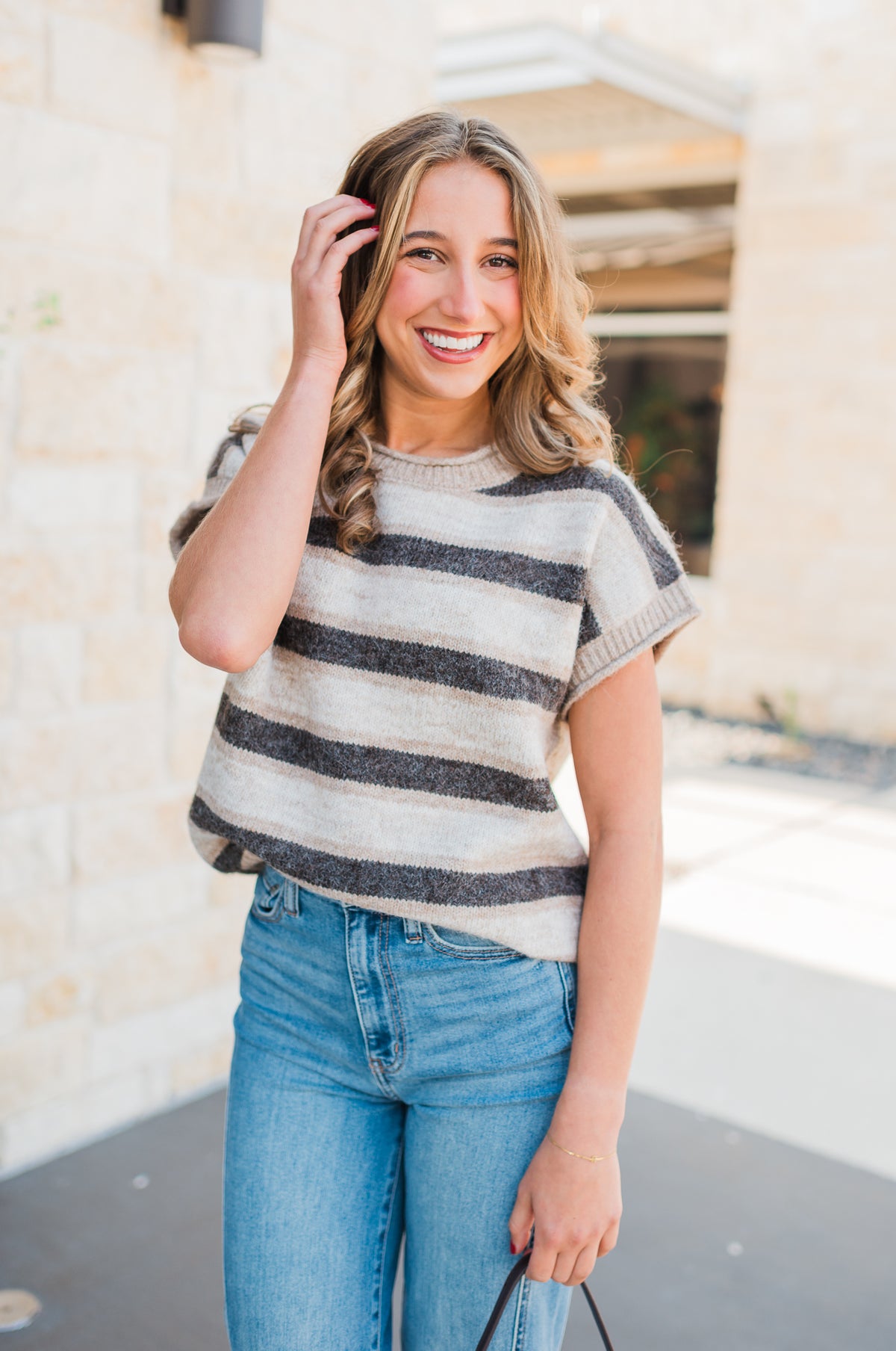 Ellison Sweater | Cocoa Stripe