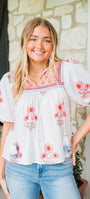 Preslie Top | Cream Multi