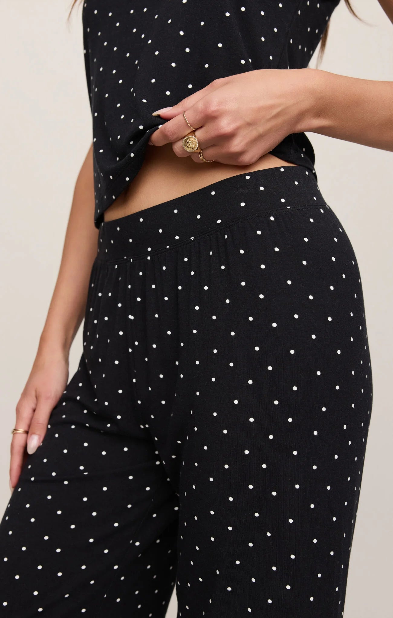Luxe Dot Pant | Black
