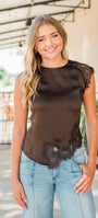 Laurel Lace Top | Espresso