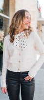 Alyssa Cardigan | Cream Dots