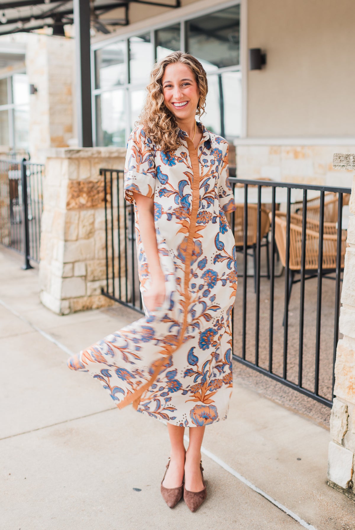 Demi Dress | Ecru Floral