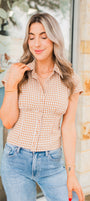 Taryn Top | Brown Gingham