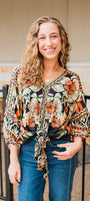 Gigi Top | Dark Floral