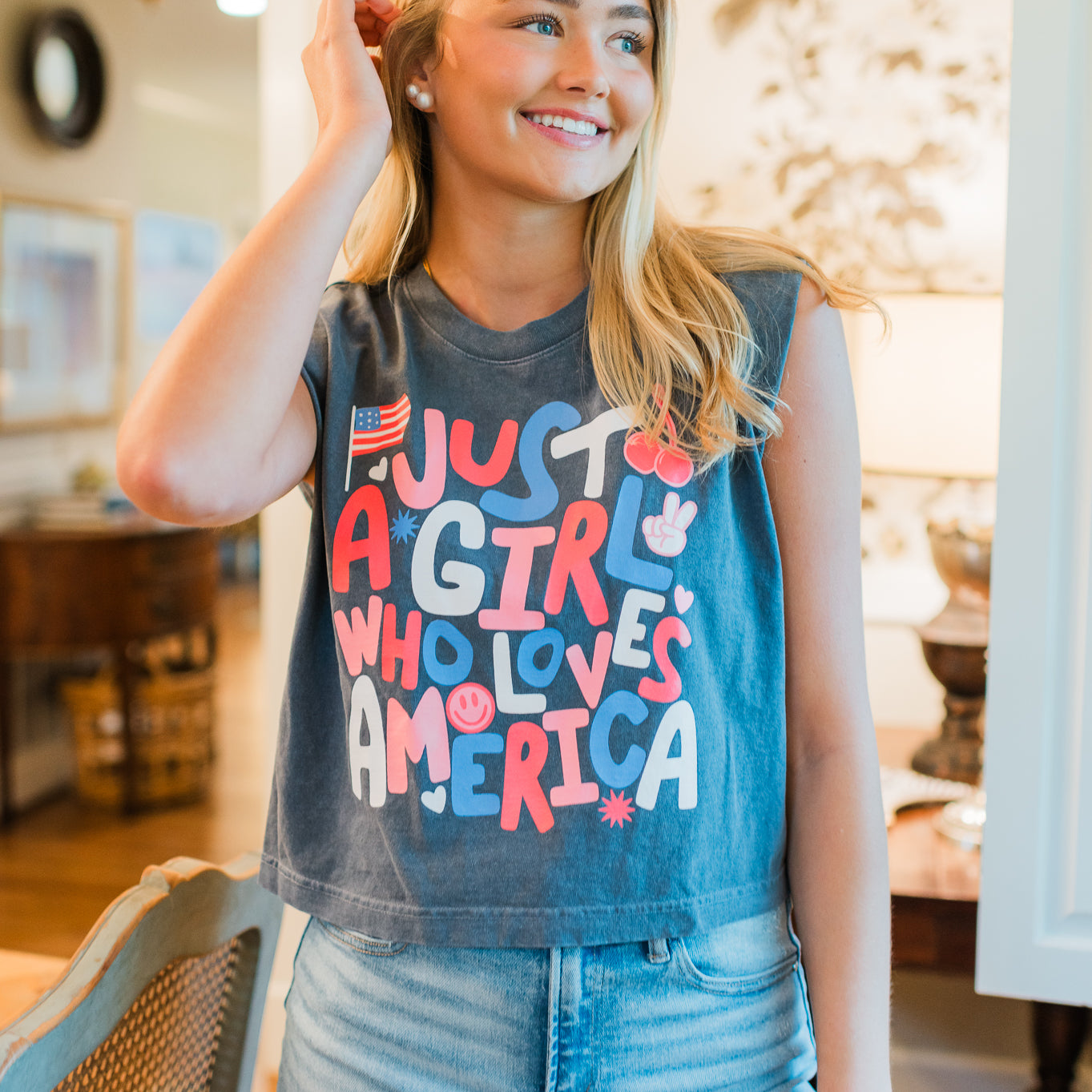 Summer Tank | Just A Girl Who Loves America