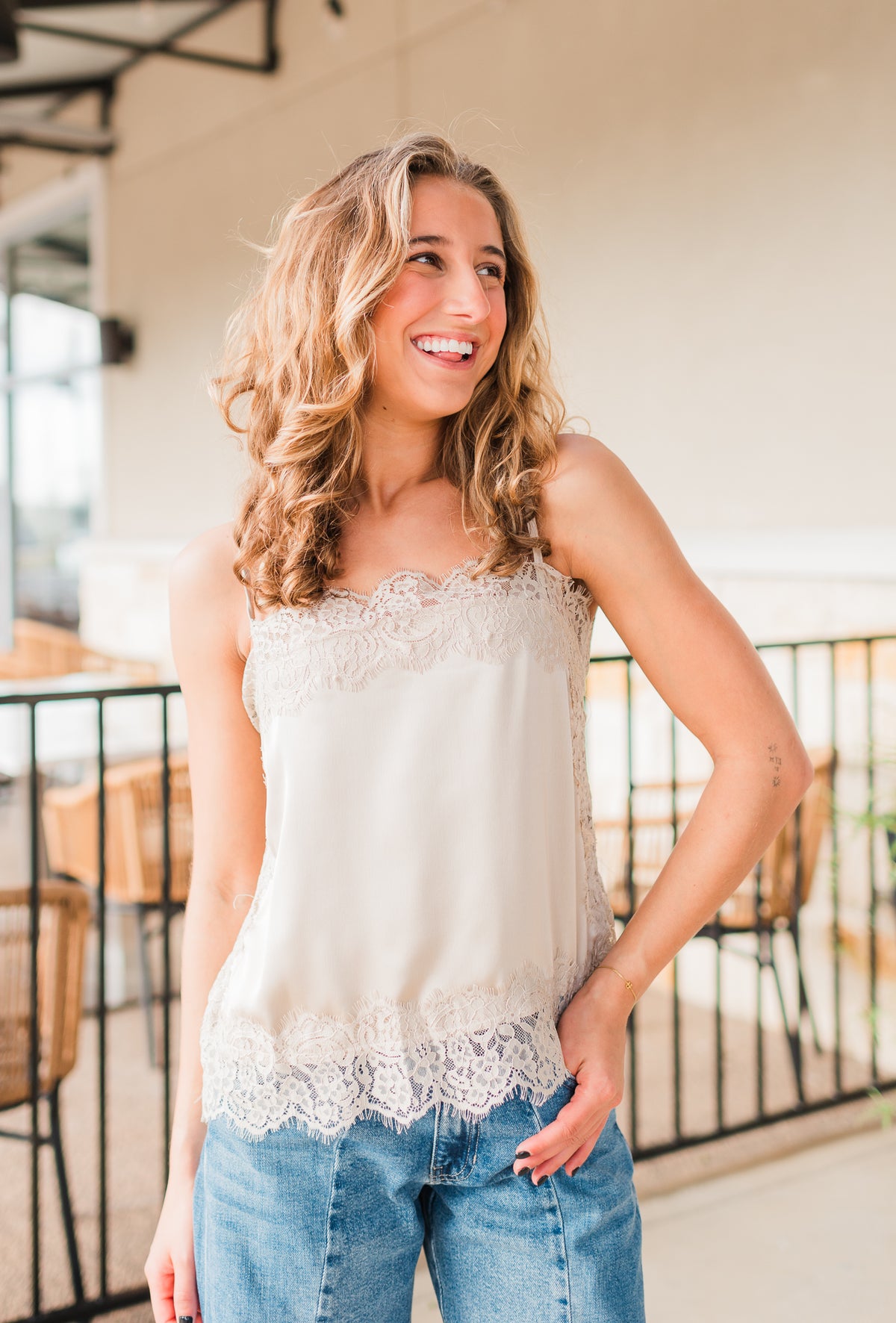 Waverly Lace Cami | Taupe