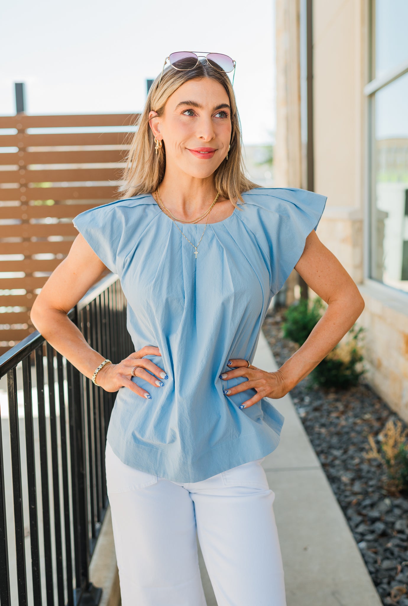 Laken Top | Light Blue