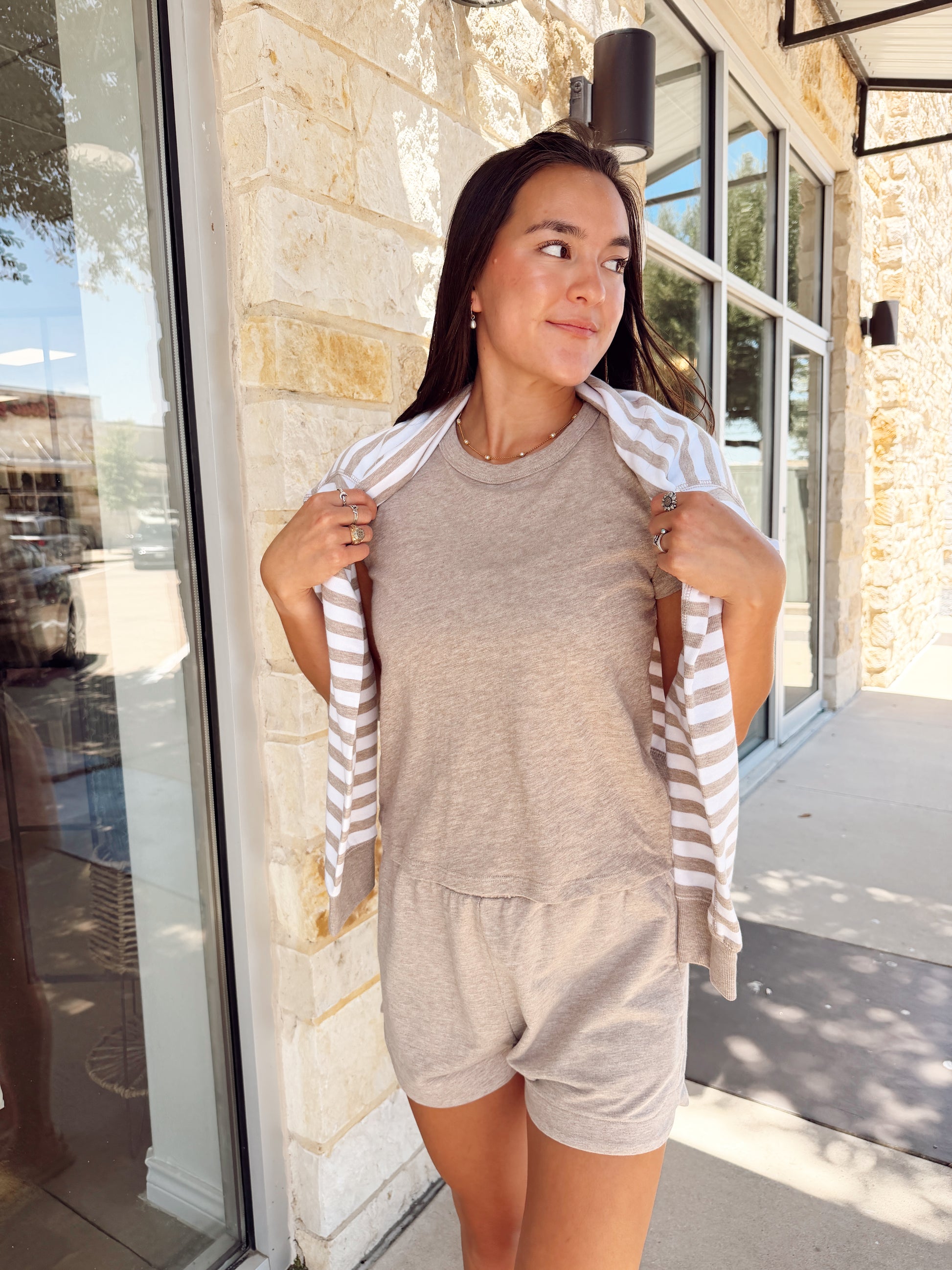 Z Supply | The Everyday Striped Crew | Heather Ash