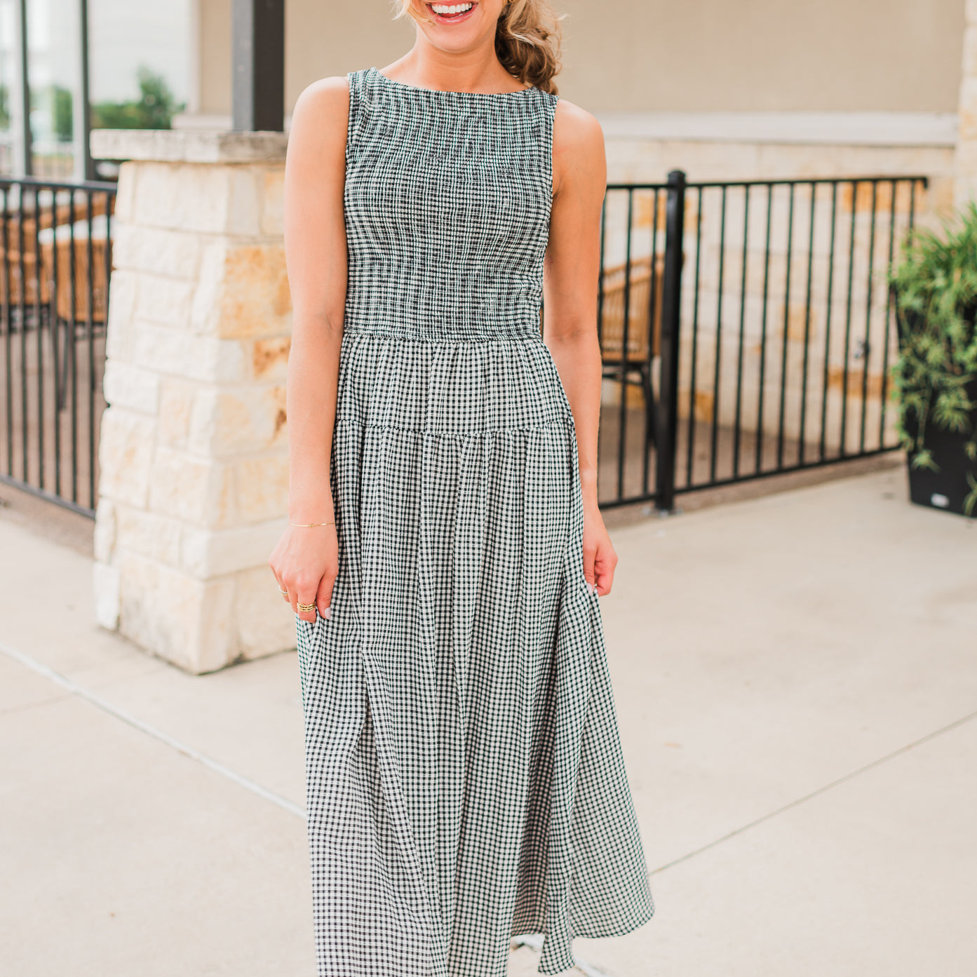 Bryce Dress | Black Gingham