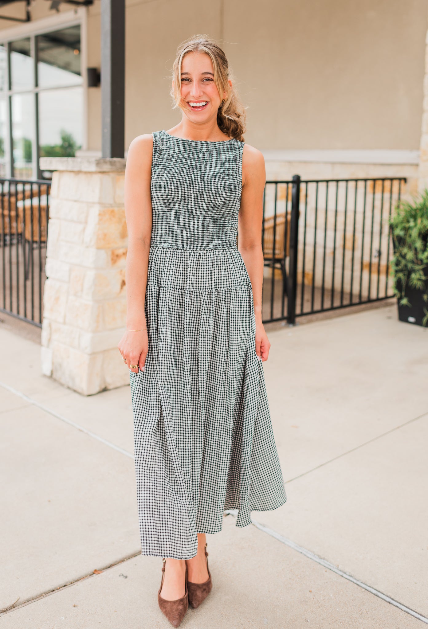 Bryce Dress | Black Gingham