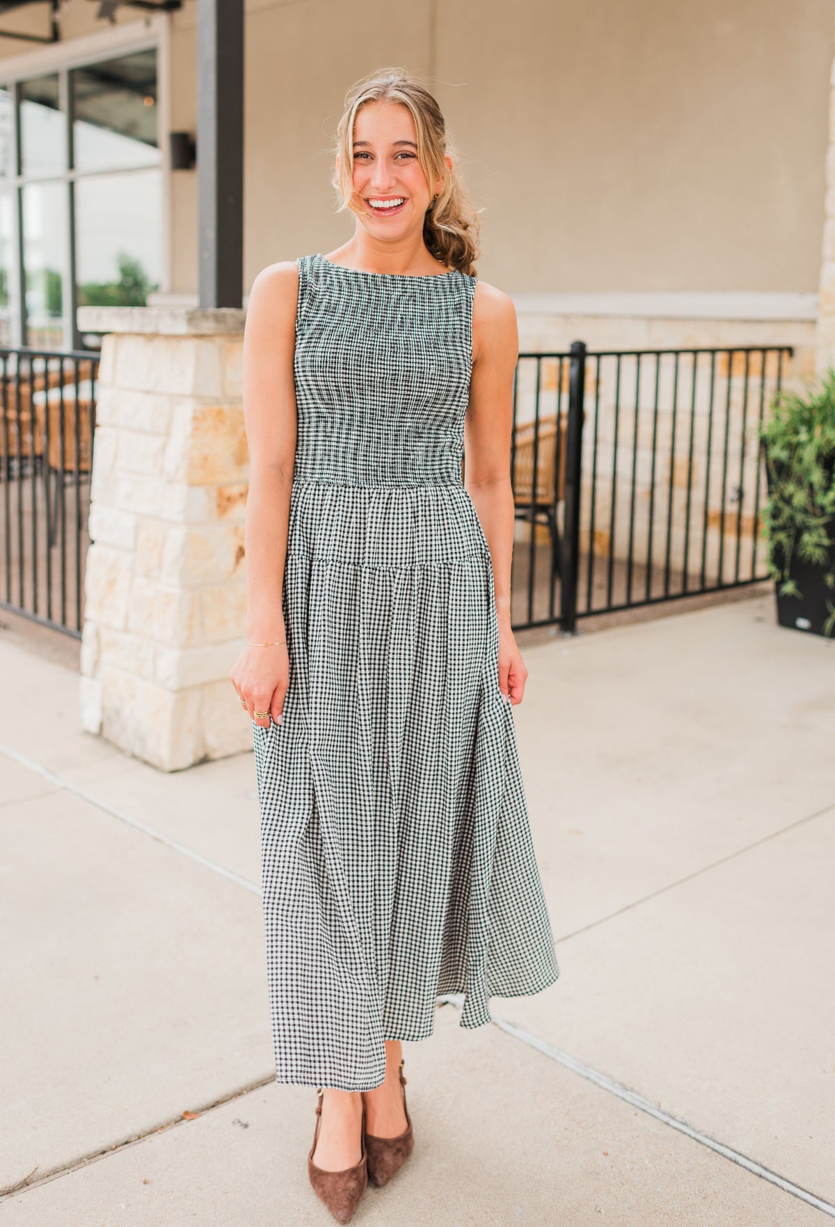Bryce Dress | Black Gingham
