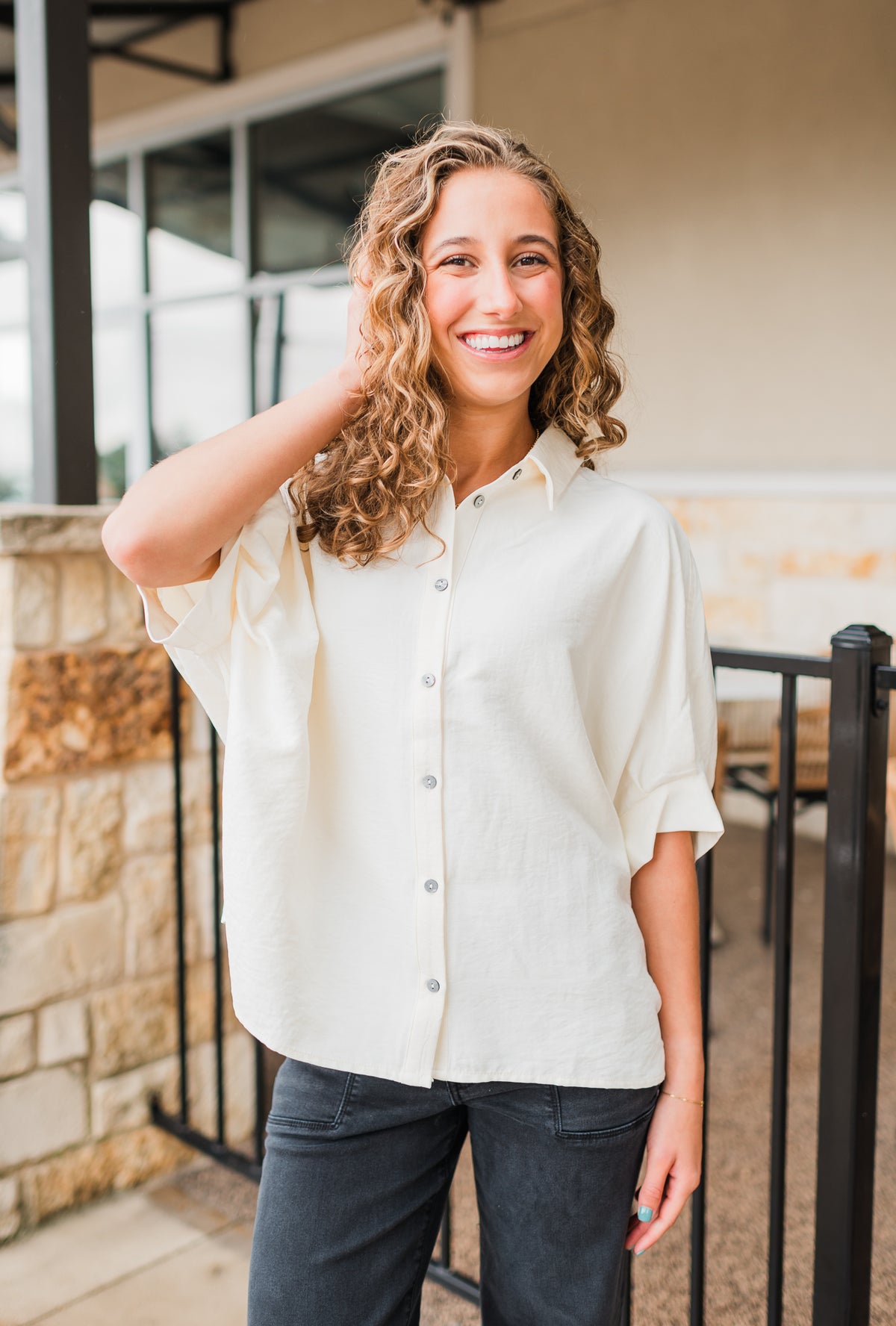 Laine Top | Ecru