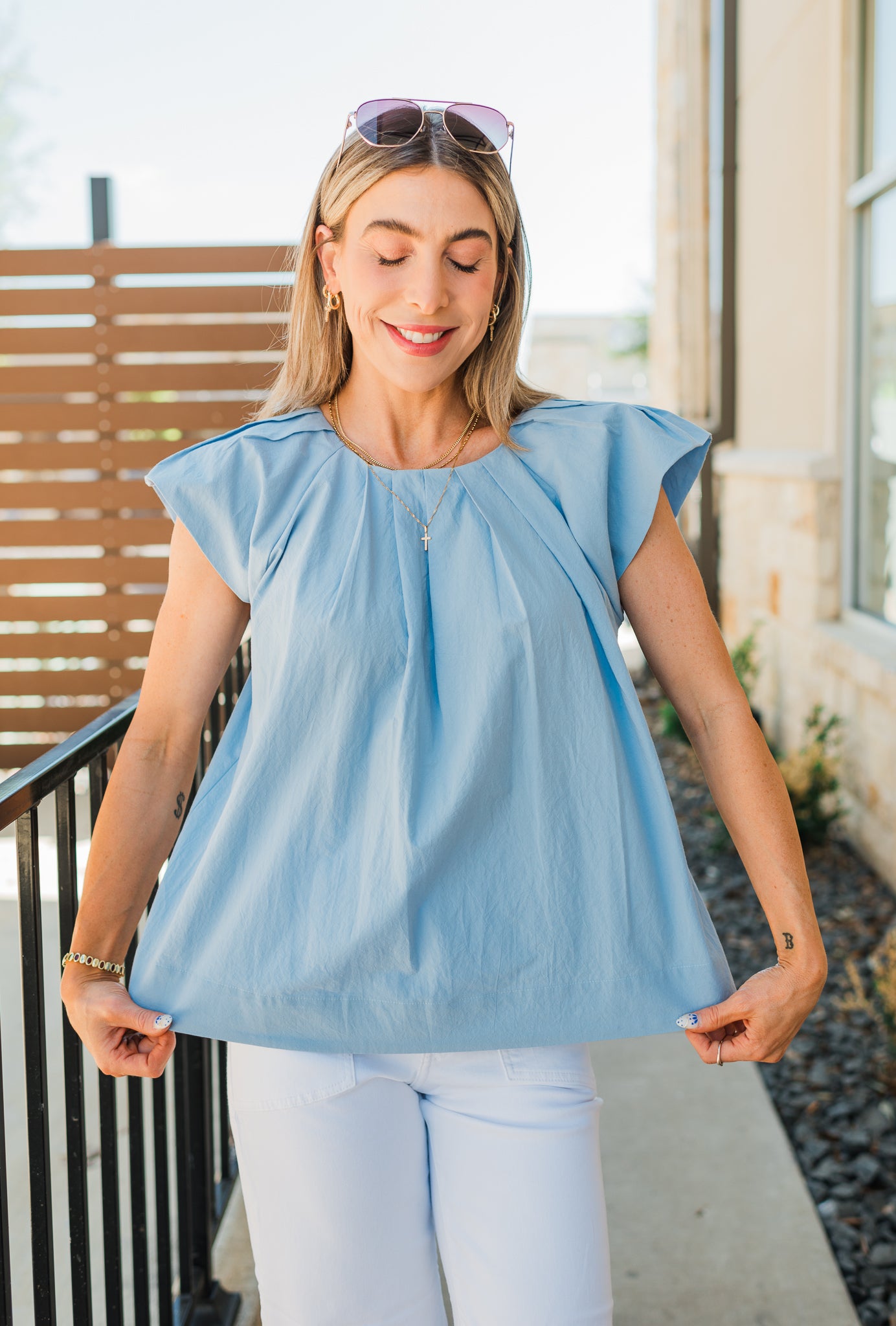 Laken Top | Light Blue