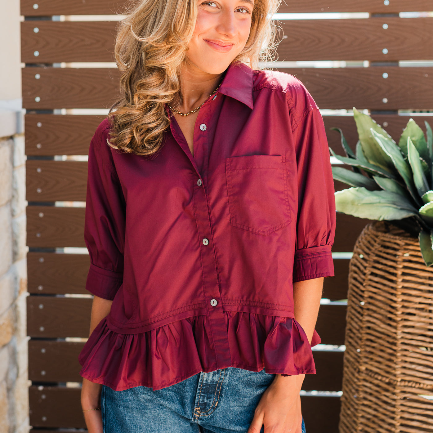 Reese Top | Maroon
