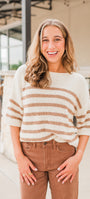 Page Sweater | Mocha Stripe