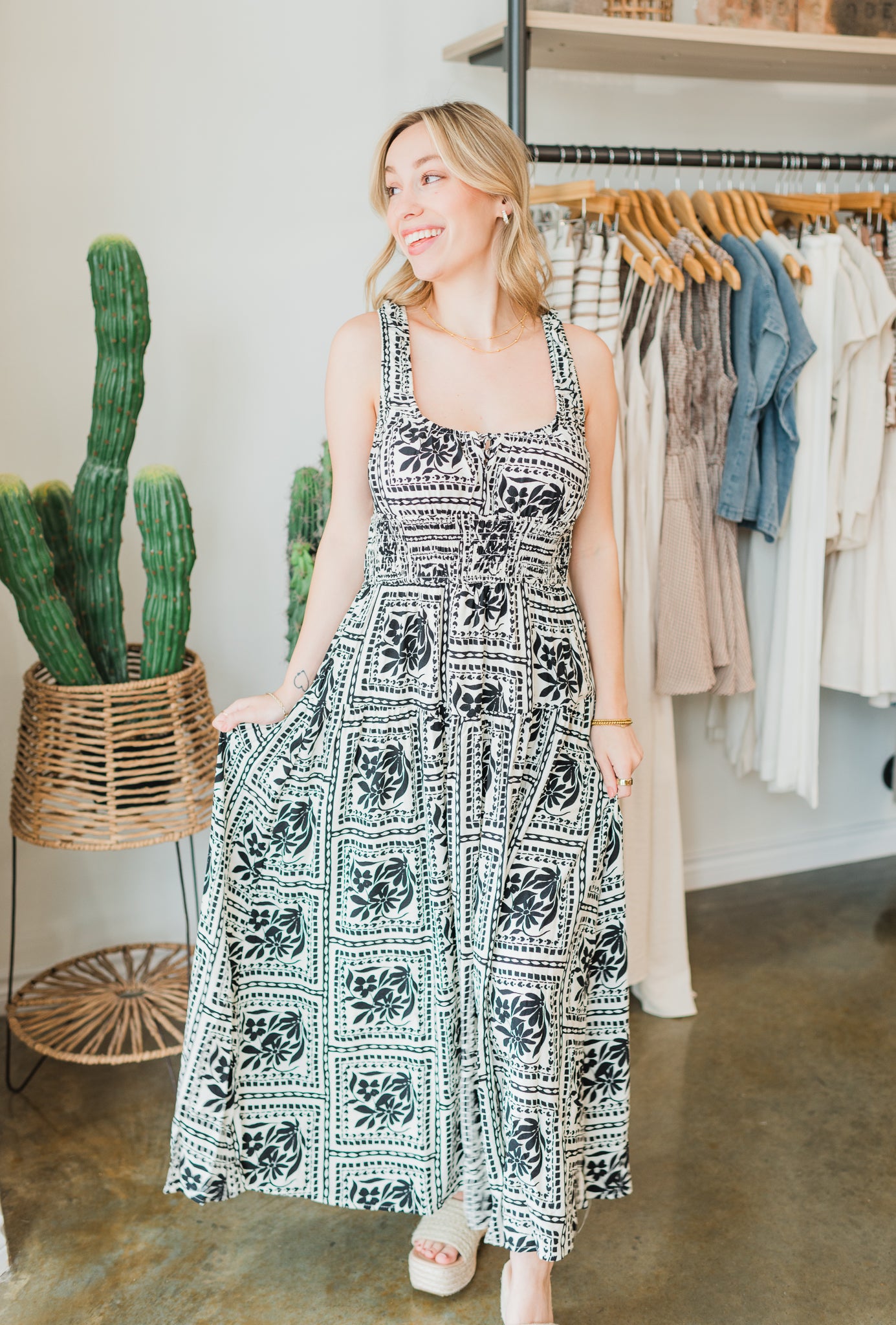 River Cruise Dress | Black + White
