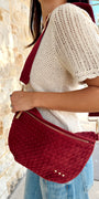 Mabry Woven Bag | Merlot Suede