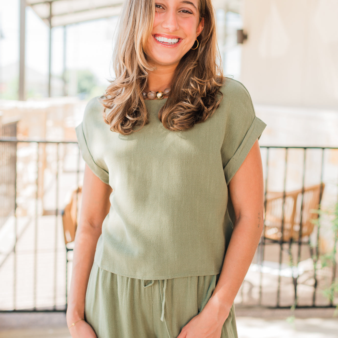 Caris Top | Olive