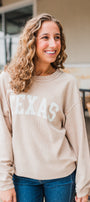 Texas Corded Pullover | Latte