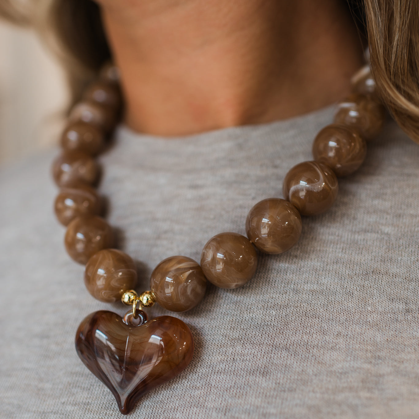 Necklace | Mocha Heart